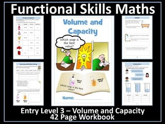Volume and Capacity Workbook - Functional Skills Maths - Entry Level 3