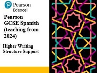 New GCSE Spanish Higher & Foundation writing structure support