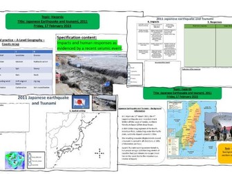 Japanese Earthquake and tsunami fully resourced lesson