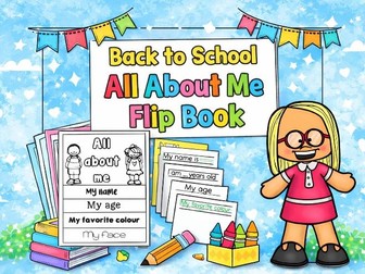 All about me Flip Book - Back to School activity - First Week of School