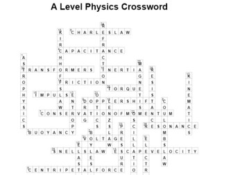 Huge A Level Physics Crossword (With Answers)