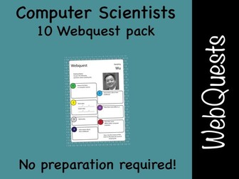 Computer science and computing web quest (webquest) pack