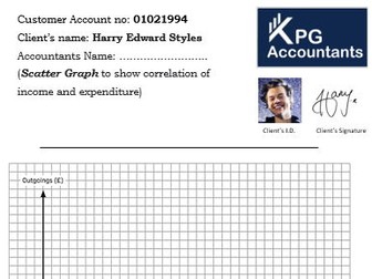 Maths,Data Handling with Harry Styles (spread sheets, scatter graphs)