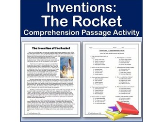 Inventions: The Rocket - Reading Comp Passage & Activity | Editable