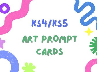 FREE - KS4/KS5 Art Prompt Cards