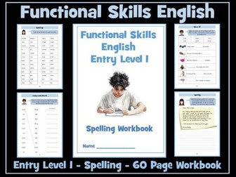 English Functional Skills - Entry Level 1 - Spelling Workbook