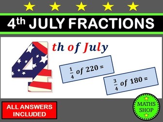 4th July Maths Fractions