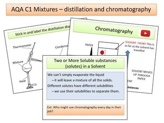AQA C1 Mixtures – distillation and chromatography (Triple and Trilogy)