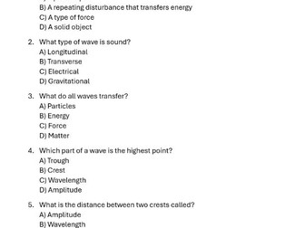 KS3 WAVES Assessment