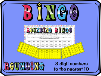 Rounding to the nearest 10 with 3 digit numbers BINGO