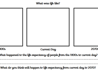 Science Year 5 Animals inc. Humans Life Expectancy Worksheet