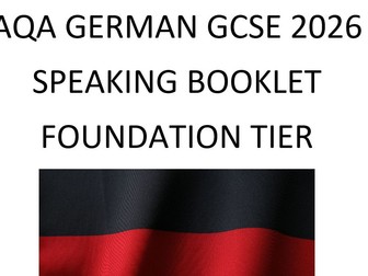 AQA German GCSE 2026 Speaking Booklet Foundation Tier - Student friendly