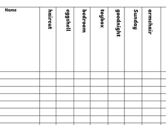 Y2 Compound Words Assessment - Class Tracker