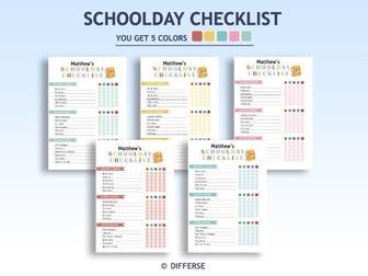 Daily Routine Chart | Chore Chart | Editable Daily Checklist | Kids Planner