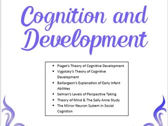 A-Level Psychology Cognition & Development Notes