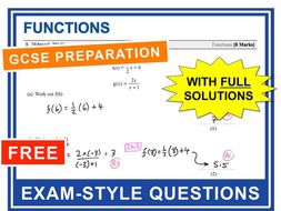 GCSE 9-1 Exam Question Practice (Functions)
