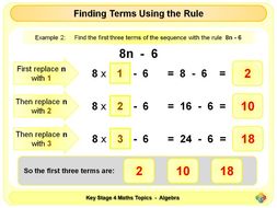 Linear Sequences - Finding Terms and Rules KS4
