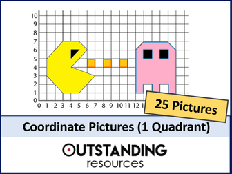 Coordinate Pictures (25 ONE Quadrant Worksheets)