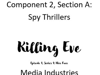 'Killing Eve' Industries Booklet Eduqas  A Level