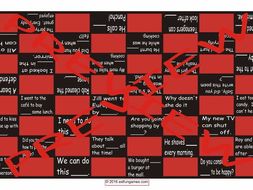 Reflexive and Reciprocal Pronouns Checker Board Game