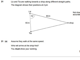 Sine Rule & Cosine Rule - GCSE Maths Exam Questions