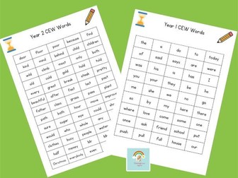 Year 1 & Year 2 Spelling HF Words