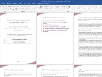 H446 OCR A level in Computer Science Revision Notes 1.1