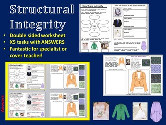 Textiles/DT Cover work/ Cover worksheet - Structural Integrity