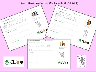 Read Write Inc Set 1 worksheets