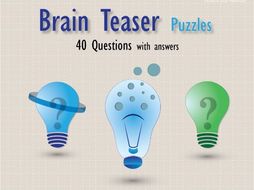 Brain teaser questions with answers for students (Puzzles) | Teaching ...