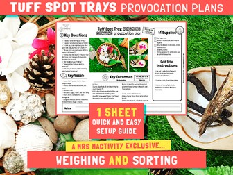 Tuff Spot Weighing & Sorting Provocation