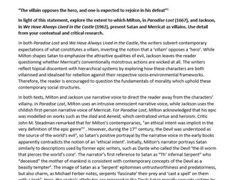 Edexel A Level English Literature Coursework Exemplar