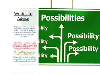 Writing to Advise - Language Paper 2