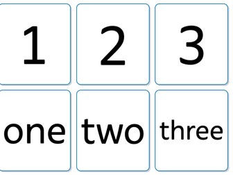 Numerals to 10 as words