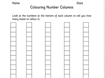 Numbers to 20 - colour correct squares