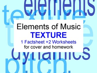 Texture:  2 worksheets and 1 factsheet