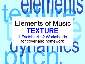 Texture:  2 worksheets and 1 factsheet