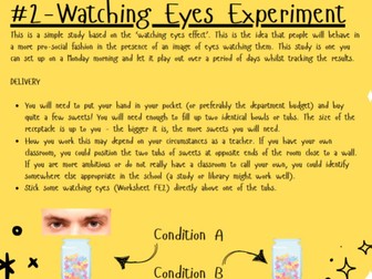 Field Experiments in Psychology - Teaching activities