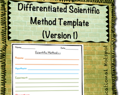 Diffeiated Scientific Method Template Version 1 By Diffeiated Scientific Method Template Version 1