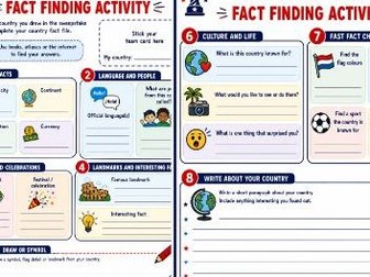 World Cup 2026 Country Fact File Activity