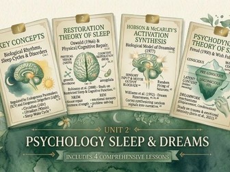 Unit2- Sleep & Dreams- 4 Fully Illustrated Lessons- IGCSE Psychology (0266) (2027 Syllabus)