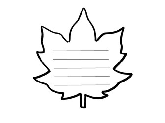 Maple leaf writing template