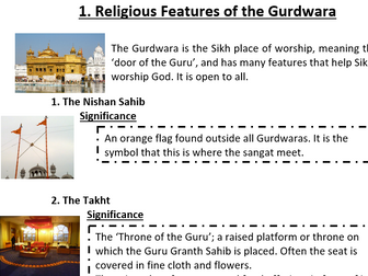 RS GCSE AQA Sikhism practices revision guide