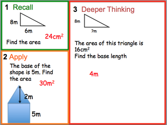 Finding the area of triangles and compound triangles