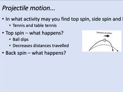 A-Level PE: linear & angular motion, fluid mechanics, projectile motion