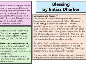 Edexcel iGCSE Poetry: Blessing