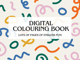 Fun Digital Colouring Book - 10 Pages - Perfect for Kids and School!