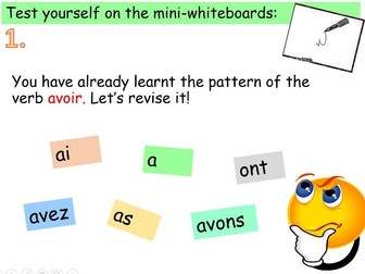 French perfect tense - introduction with avoir verbs