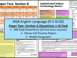 AQA English Language Paper 2 Section A | Teaching Resources