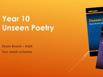 AQA Unseen Poetry Revision - KS4  Mini-scheme